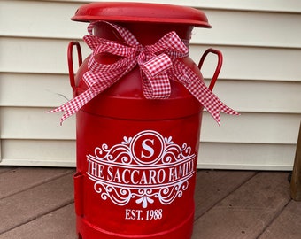 Personalized Milk Can Decal