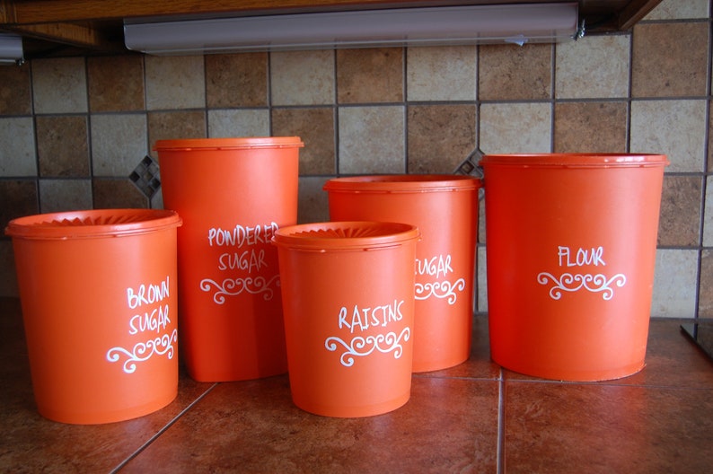 Custom Canister Label for Your Tupperware or Any Other Kitchen Etsy