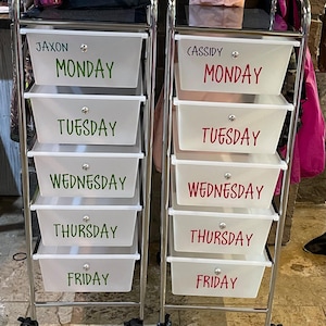 Days of the Week Label Set (Decals Only)