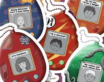 Pegatina de Tamagotchi mago, vinilo adhesivo para portátiles y botellas - resistente al agua
