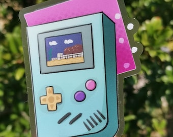 Gameboy clear sticker - Nostalgia Game Vinyl Decal, Waterproof for Laptop and Journal