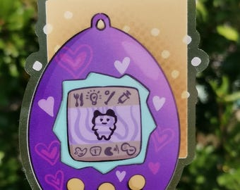 Tamagotchi clear sticker - Nostalgia Game Vinyl Decal, Waterproof for Laptop and Journal