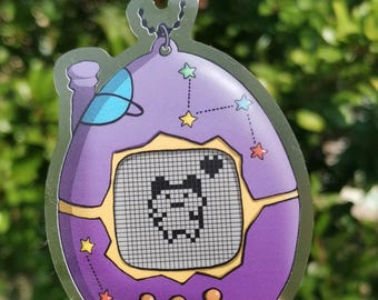 Tamagotchi clear sticker - Nostalgia Game Vinyl Decal, Waterproof for Laptop and Journal