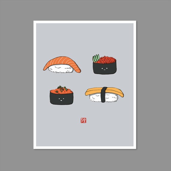 Sushi Original Artwork 8x10 Art Print | Etsy