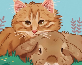 Custom Portrait of my pet | Digitally hand-painted pet art | Pet Lovers Gift, Pet Portrait Gift, Last Minute gift