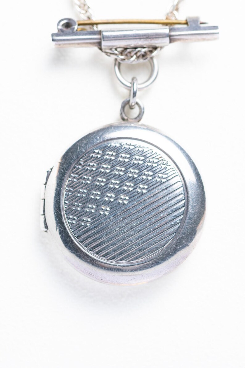Vintage Solid Silver Locket Brooch. - Etsy