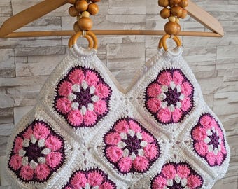 Bolso de crochet hecho a mano