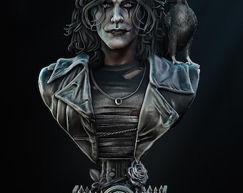 The Crow Bust Portrait | Detailed Character Sculpture | STL 3D PRINT Files