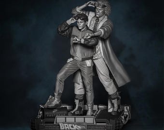 Diorama de salto temporal retro / Escena callejera de ciencia ficción / Archivos STL de impresión 3D