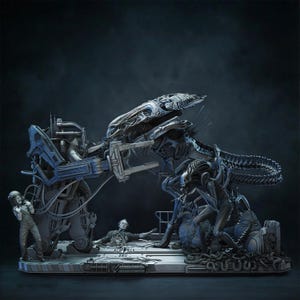 Episkt rymdstridsdiorama | Sci-fi-scen | STL 3D-utskriftsfiler