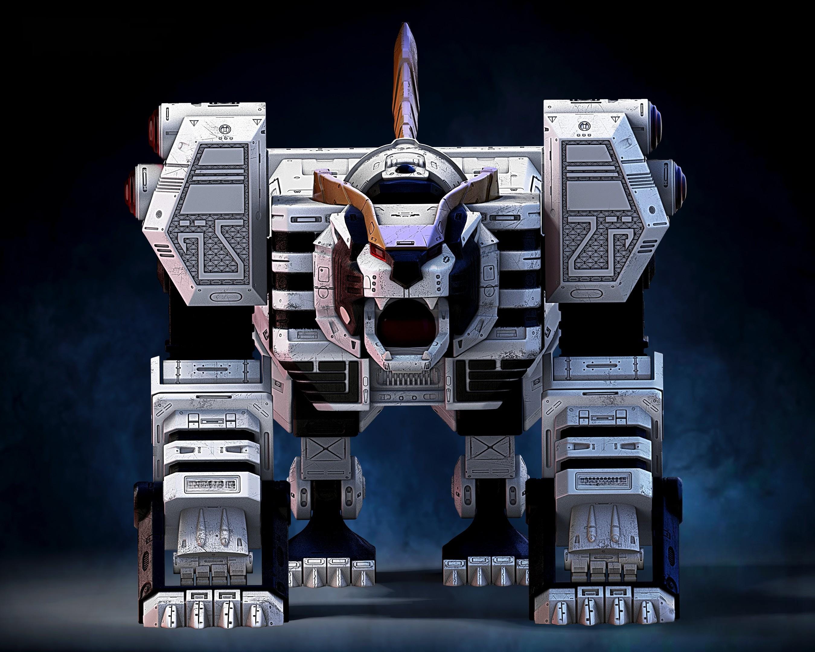 Tigerzord Sculpture Iconic Character Figure STL 3D PRINT Files