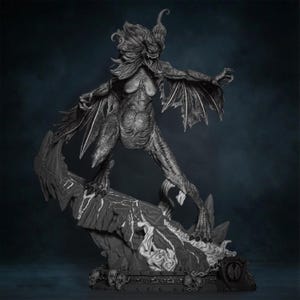 Infernal Overlord Titan Statue | Dark Fantasy Demon King | Large Display Centerpiece | STL 3D PRINT Files