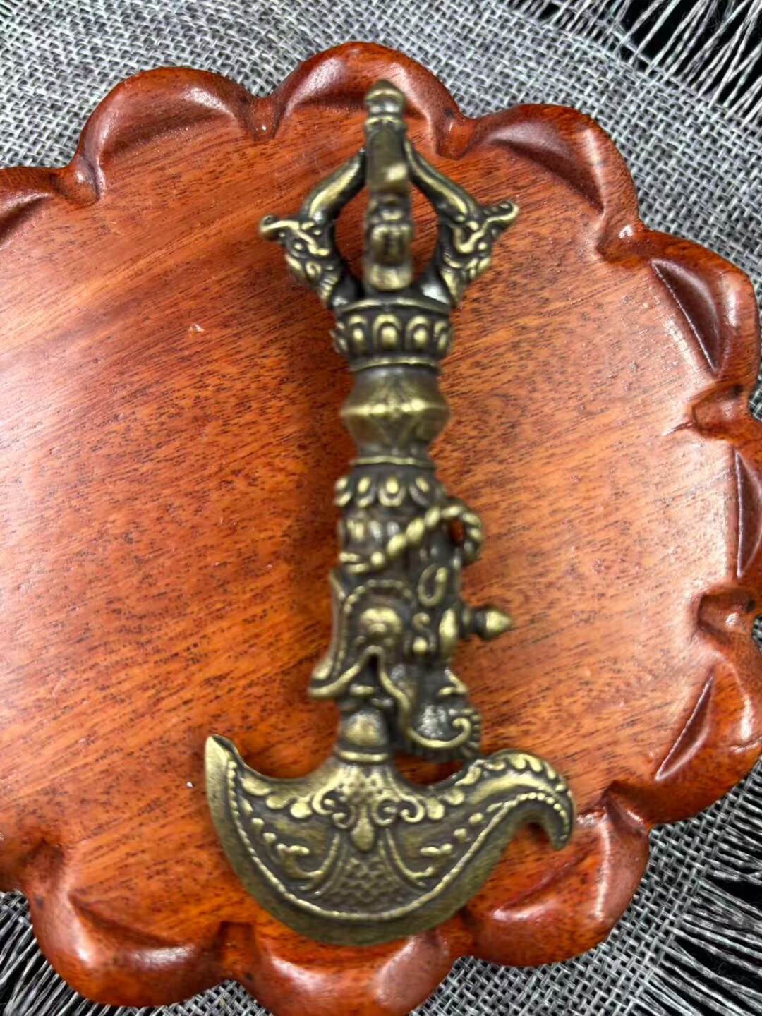 Vajra Ritual Brass Tibetan Vajra Ritual Tea Ornament Handheld Decor - Etsy