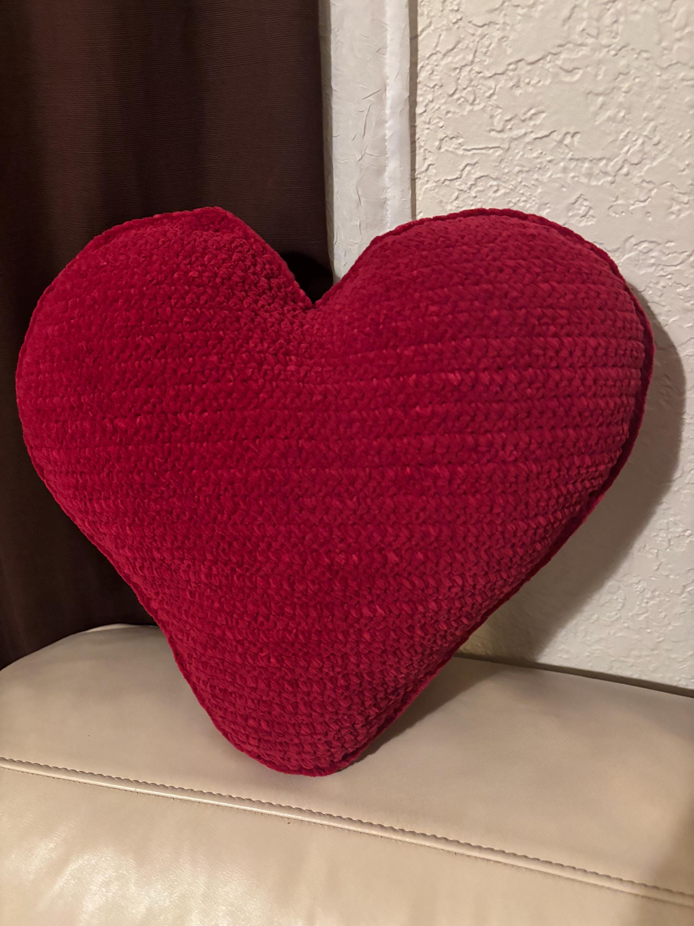 Heart Pillow Crochet Pattern