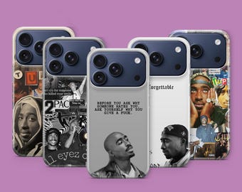 Tupac Shakur Phone Case 2Pac quotes Rap OG Y2K Oldschool for iPhone 17 16Pro 15 14 13 12 Samsung S25 S24 S23 S22 A16 Pixel 10Pro 9Pro