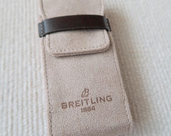 Breitling Suede Watch Pouch Holder Case