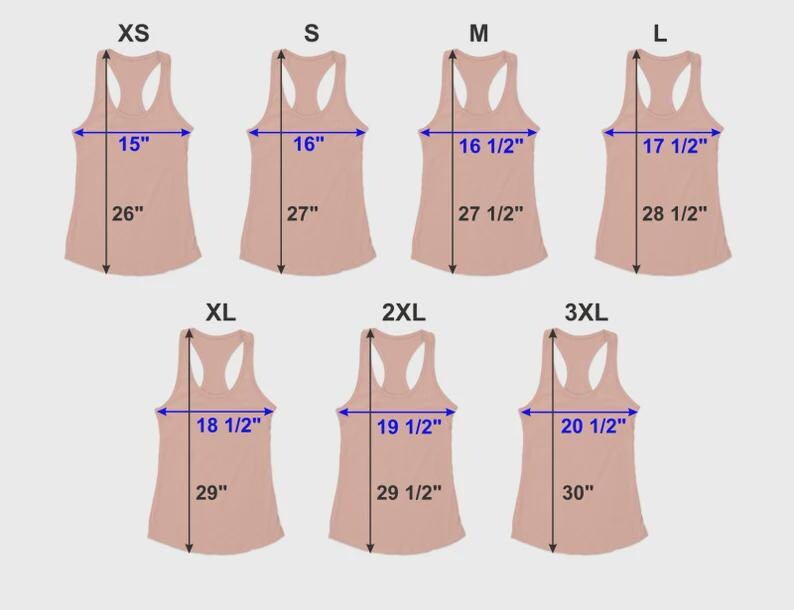 Pu&ograve; includere: Canotta color marrone chiaro con misure delle taglie. Le taglie vanno dalla XS alla 3XL, con misure del torace da 38,1 cm a 52,1 cm e lunghezze da 66 cm a 76,2 cm.