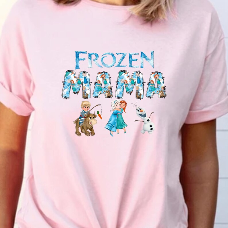 Frozen Mama Shirt, Ice Queen Squad Tee, Magic Kingdom Family Vacation immagine 7