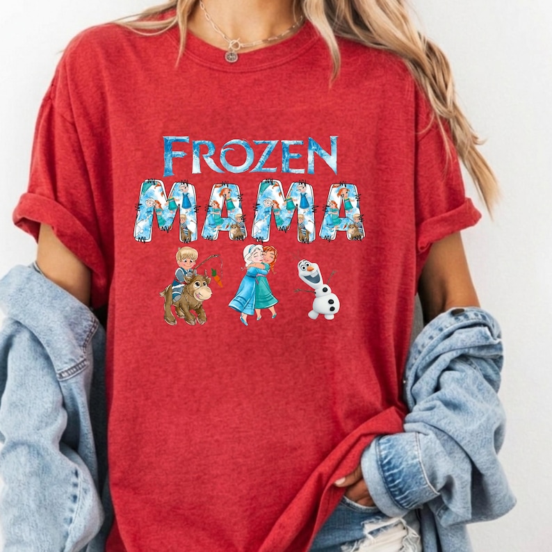 Frozen Mama Shirt, Ice Queen Squad Tee, Magic Kingdom Family Vacation immagine 4