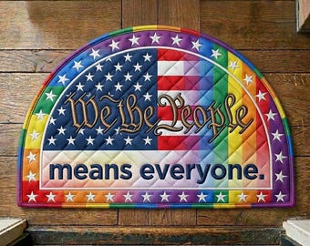 Alfombra de bienvenida Unity Pride, felpudo arcoíris, decoración de entrada LGBTQ, regalo inclusivo