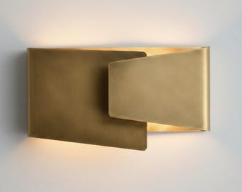Handgefertigte Wandleuchte aus Messing - Mid-Century Modernist Art Lamp