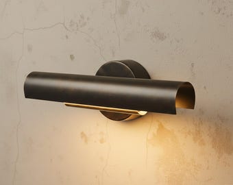 Handwerker Wandlampe | Im Alter von Bronze Patina Wandleuchte | Mid-Century Modern Minimalistische Beleuchtung