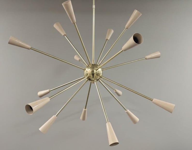 Mid Century Style Sputnik Chandelier - 16 Light Atomic Starburst ...