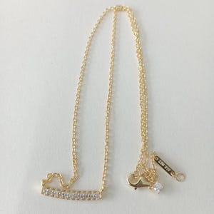 pandora timeless pavé single-row bar collier necklace