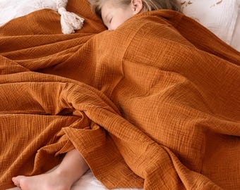 Copertina per neonati in mussola, 100% cotone, ultra morbida e traspirante, regalo neutro per neonati, copertina per bambini piccoli