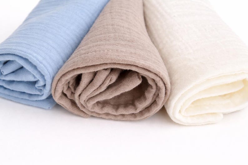 Muslin Changing Pad Cover SET (2) – Soft Breathable Cotton Baby Changing Mat Cover, IKEA VADRA - Cotton Muslin, Muslin Baby Bedding image 6