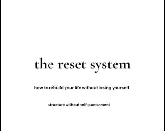 The Reset System | Gentle Daily Reset Planner | Low-Energy Self Care Journal | Minimal Mental Health Planner PDF