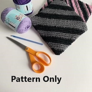 Easy Potholder Crochet Pattern - Double Sided, Downloadable PDF Pattern and Directions for Hot Pad or Trivet, DIY for Beginners, Fast Gift