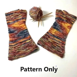 Knitting Pattern Fingerless Arm Warmers - DIY Instructions to Knit Your Own Pair, PDF Format, Knit Circular with Double Point Needles 4 Her