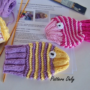 Tropical Fish Knitting Pattern DIY Instructions - 2 Variations, Knit Flat or in the Round, Bathroom Toy, Instant Download E-Pattern