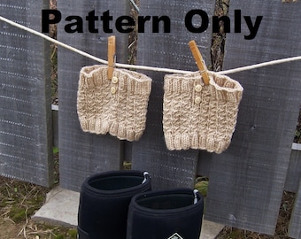 Patroon gebreide laarsmanchet: stersteek met knopen (pdf-patroon)