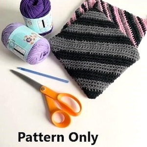Easy Potholder Crochet Pattern - Double Sided, Downloadable PDF Pattern and Directions for Hot Pad or Trivet, DIY for Beginners, Fast Gift