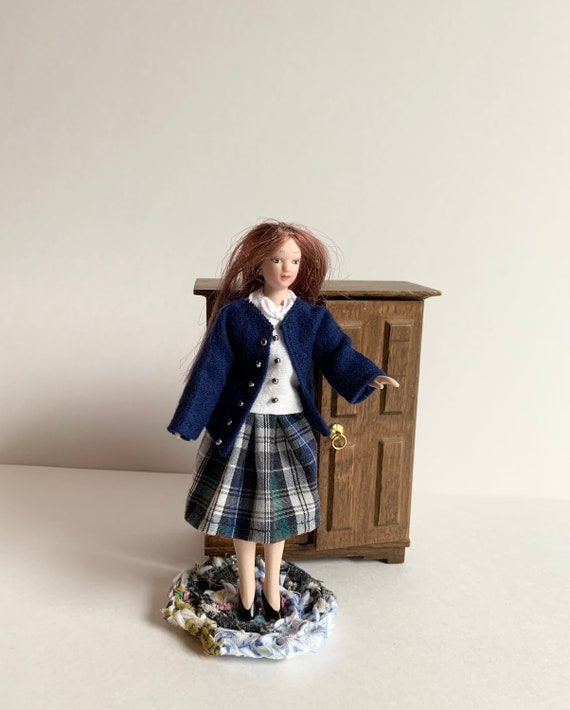 Doll Clothes School Uniform for 6 Inch Doll 1 12 Scale Dollhouse Miniatures 3 Piece Wearable Clothing Back to School Costume Hand Made Etsy Australia