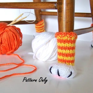 Knitted Cat Paw Chair Leg Covers Knitting Pattern (PDF Download), beginner friendly