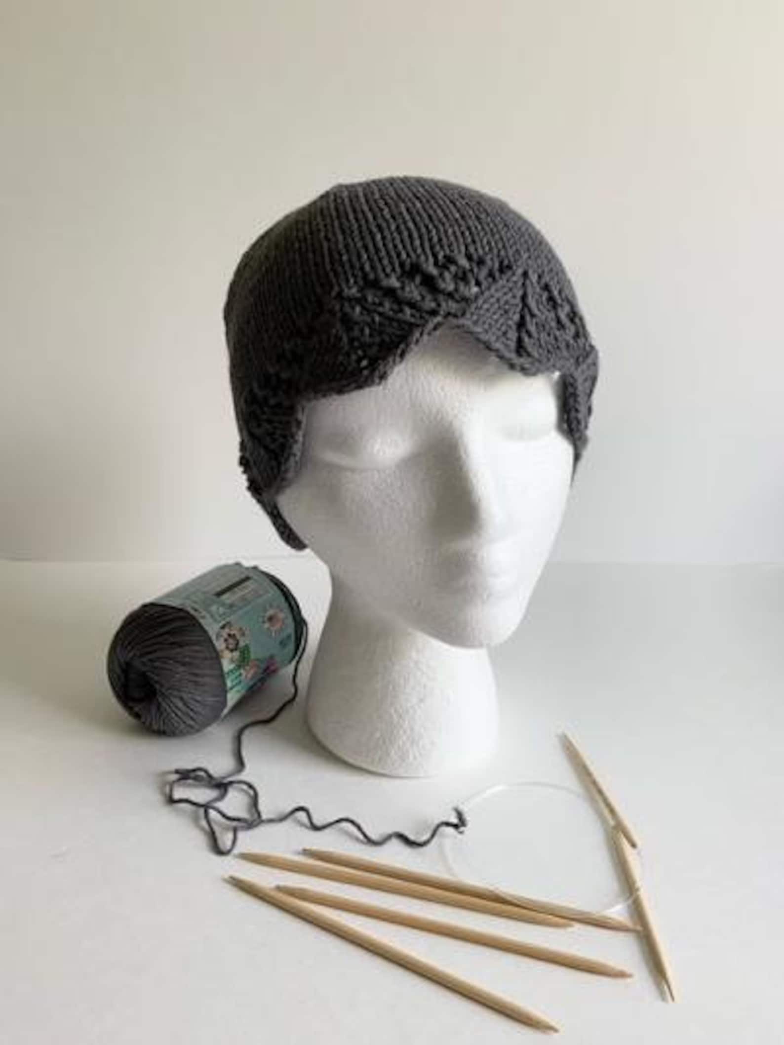 Knitting Pattern for Chemo Hat, DIY Chemotherapy Cap for Women in Cotton Yarn, Cancer Patient