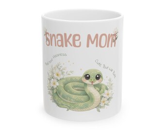 Cute Snake Mom Lover Mug | Ceramic Coffee Tea Cup