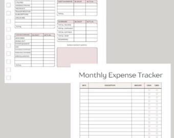 Familienbudget + Wochenplaner | Druckbarer Ausgaben-Tracker | Einkaufsliste | fleißige Familien