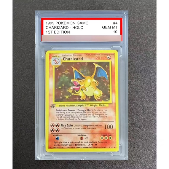 Pokemon Charizard 1st Edition Base Set Shadowless Slabbed Graded