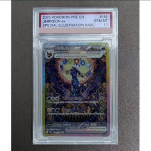 Pokémon Umbreon ex Sunbreon Prismatic Slabbed Graderad kortproxyreplika fan art