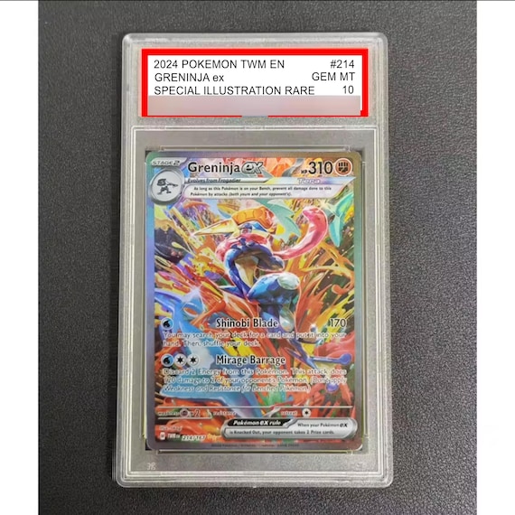 greninja graded card 2024 ex SVP132 Promo Pokemon Shrouded Fable Special IR SGC 9.5 style setup or your main portfolio Pokemon Greninja Ex 2024 Slabbed