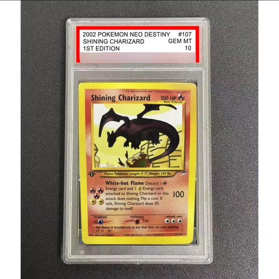 Pokemon Shining Charizard 1st Edition 2002 Neo Destiny Slabbed
