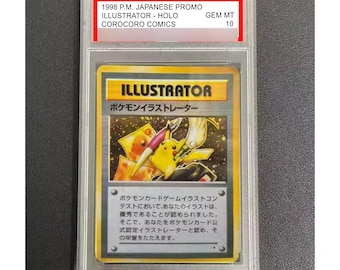 Pokemon Pikachu Illustrator 1998 Japanese Slabbed Graded card proxy replica fan art