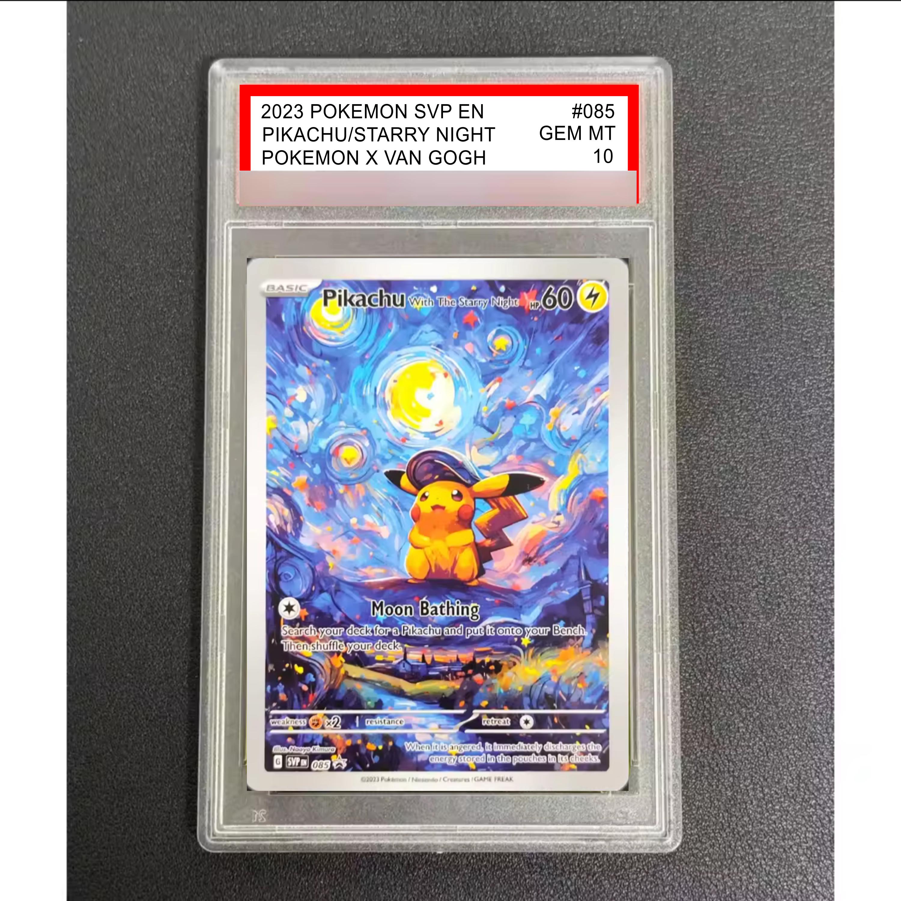 Pokemon Van Gogh Slabbed Graded Card Pikachu Grey Hat Proxy