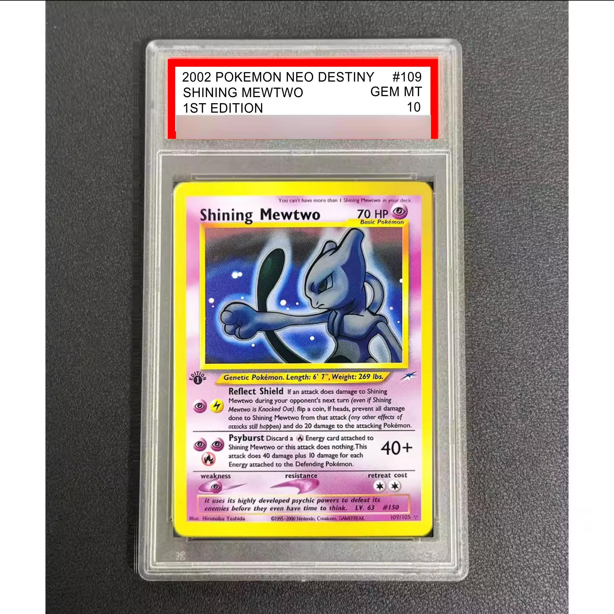 Pokemon Shining Mewtwo 1st Edition 2002 Neo Destiny Slabbed Graded