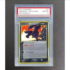Pokemon Umbreon Gold Star Slabbed Graded kaart proxy replica fanart