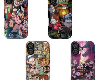 Gravity Falls Phone Case, Disney Gravity Falls iPhone Case, Dipper Mabel Cartoon Case, Mystery Shack Aesthetic Cover for iPhone & Samsung